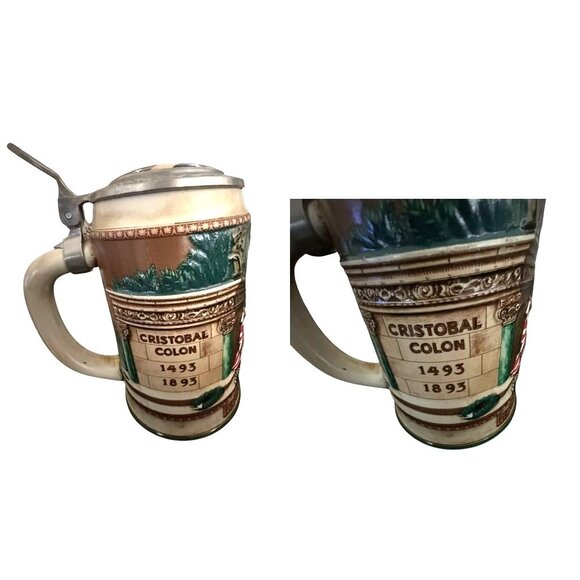 Budweiser Archive Series Beer Stein 1983 Colombian Exposition Ceramic New Box - Picture 8 of 12